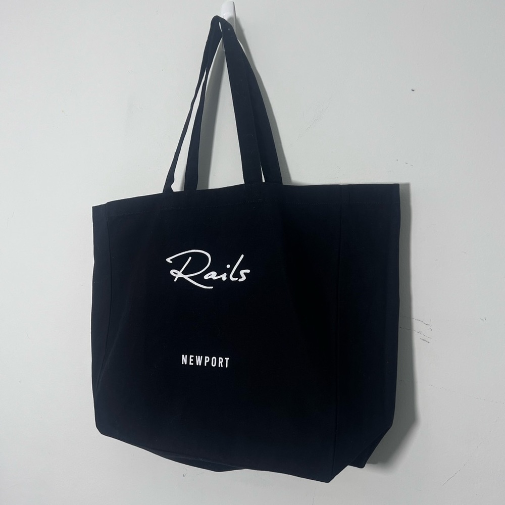 Rails Newport Black Canvas Tote Bag
